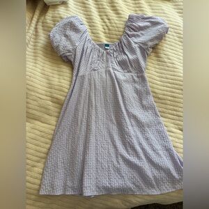 Old Navy Lilac Smocked Neck A-Line Dress